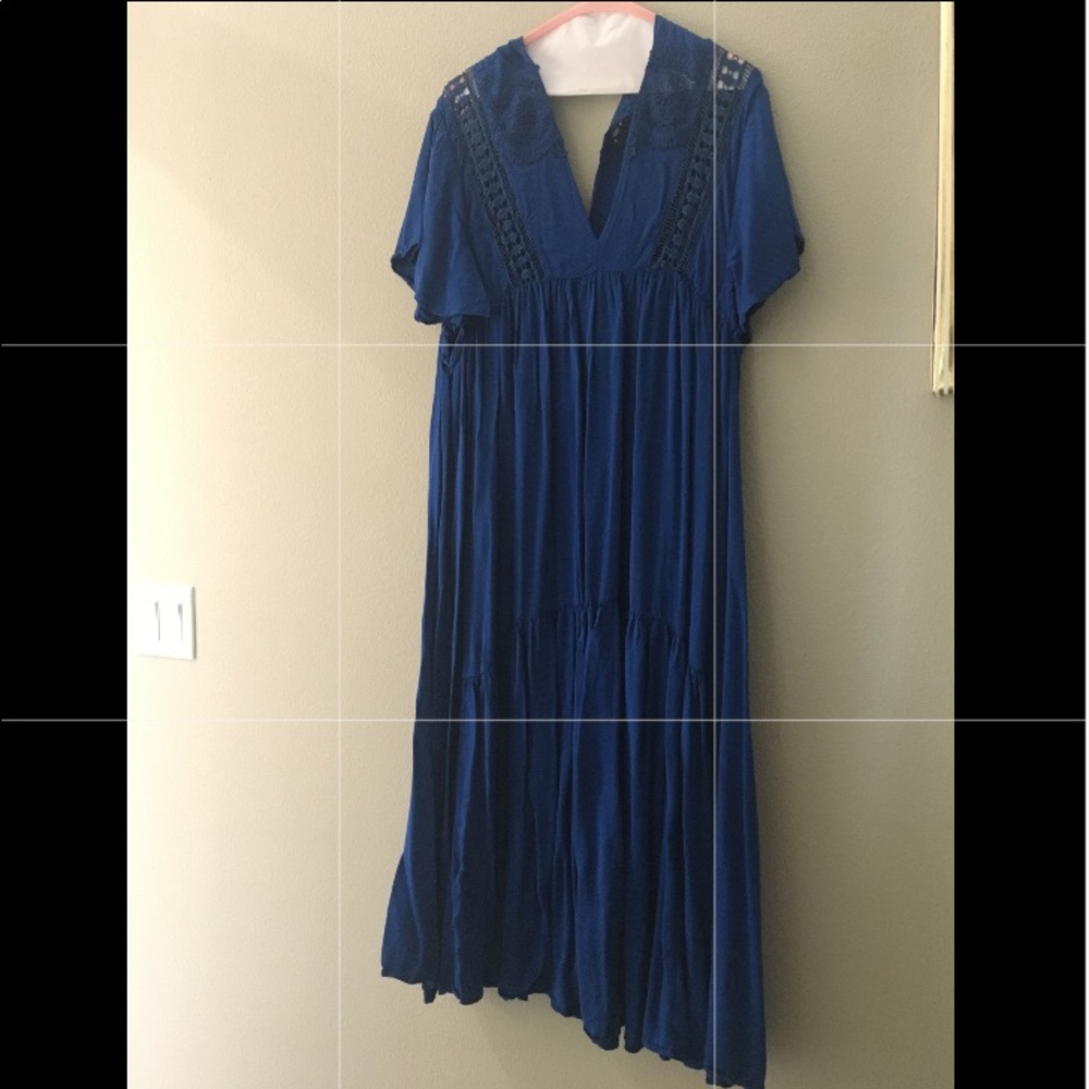 Blue Free People Maxi Dress